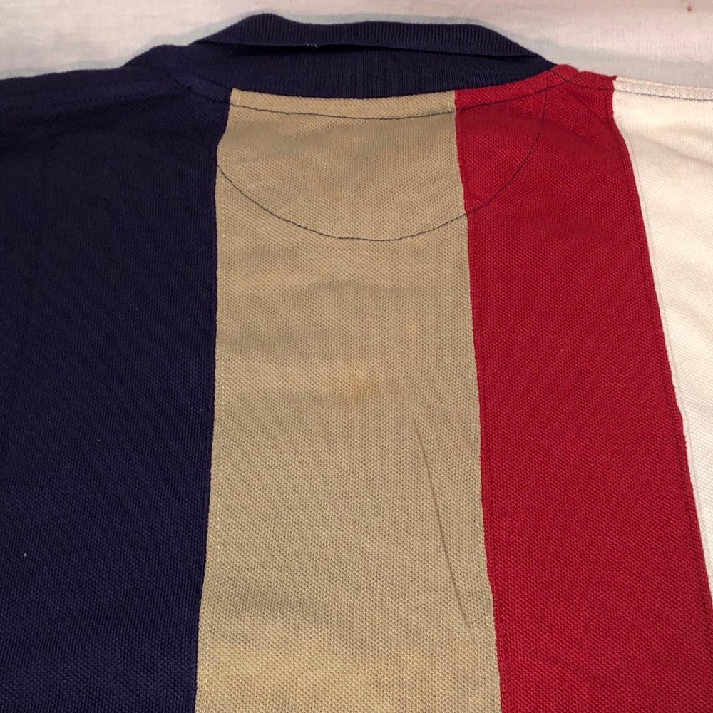 NWT VINTAGE Men's Van Heusen Striped Short Sleeve Polo Shirt Large Multicolor - Picture 5 of 6